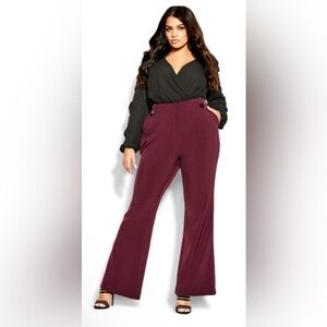City Chic Tuxe Luxe Pants Size 20W